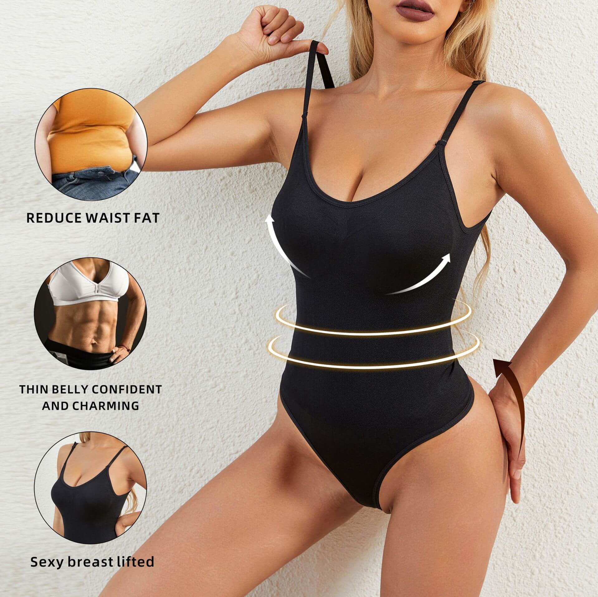 Dream Motto Snatched Thong Bodysuit