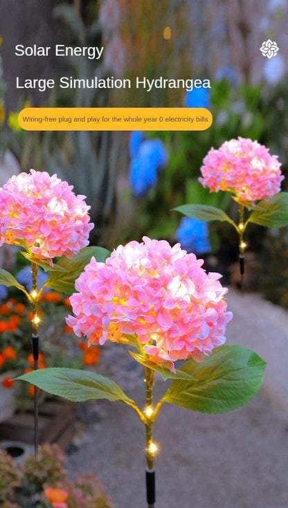 Dream Motto™ Updated Solar Garden Lights Simulated Flower Big Hydrangea Outdoor Waterproof