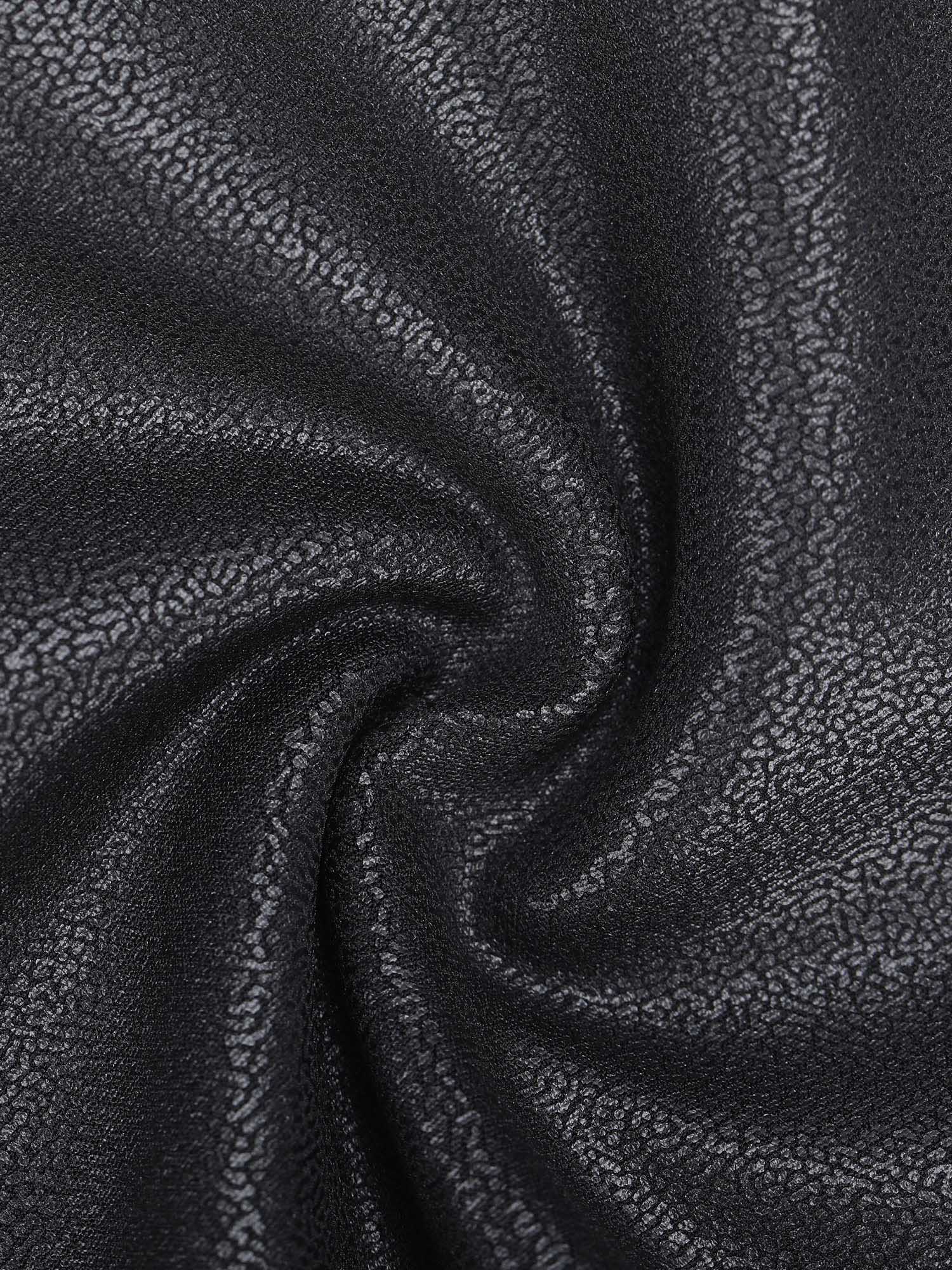 DreamMotto Faux Leather Collection Built-In Shapewear Leather Bodysuit