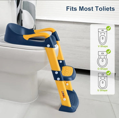 DreamMotto™ Toddlers Potty Training Toilet Seat Step Stool Ladder Adjustable Height for Kids.... Child Toilet Seat