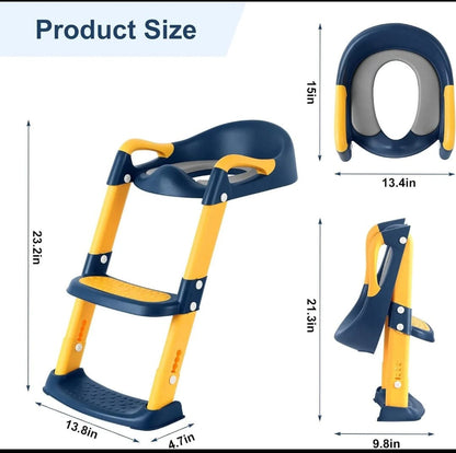 DreamMotto™ Toddlers Potty Training Toilet Seat Step Stool Ladder Adjustable Height for Kids.... Child Toilet Seat