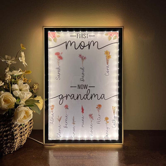 Joycustomize 50% OFF✨First Mom Now Grandma-Led Mirror for Mother's Day