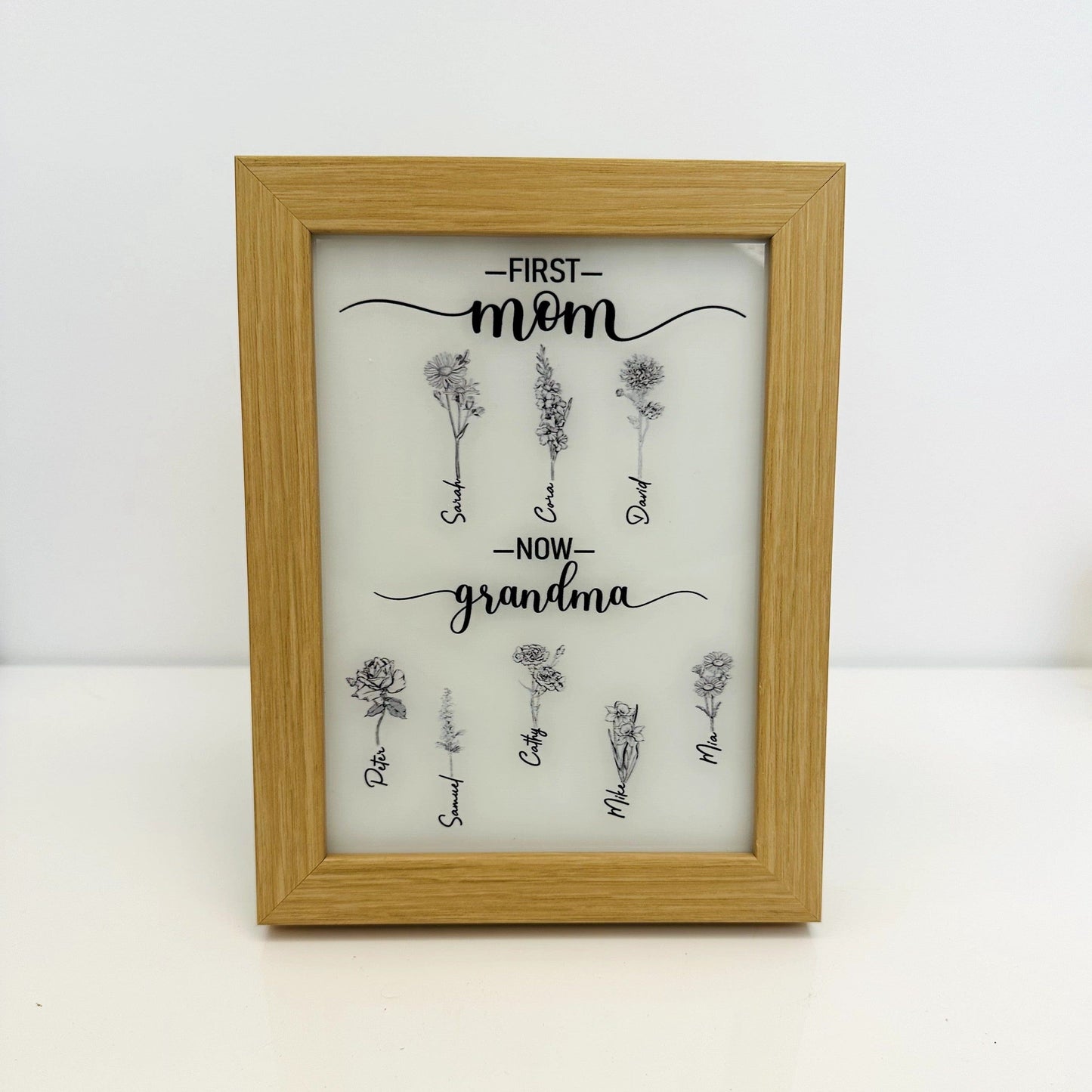 ulovis Picture Frame Light Box First Mom Now Grandma - Personalized LED Light Box