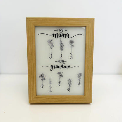 ulovis Picture Frame Light Box First Mom Now Grandma - Personalized LED Light Box