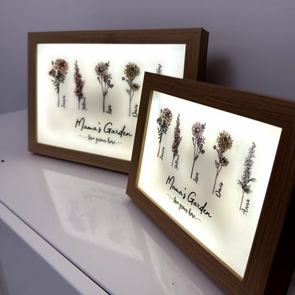 ulovis Picture Frame Light Box Mom's Garden is Her Children Personalized LED Light Box