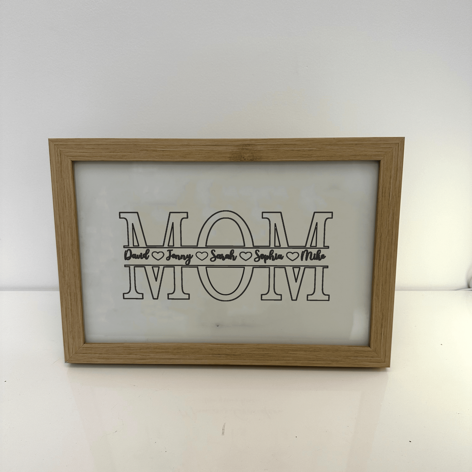 ulovis Picture Frame Light Box Personalized LED Flower Heart Light Box