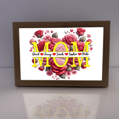 ulovis Picture Frame Light Box Personalized LED Flower Heart Light Box