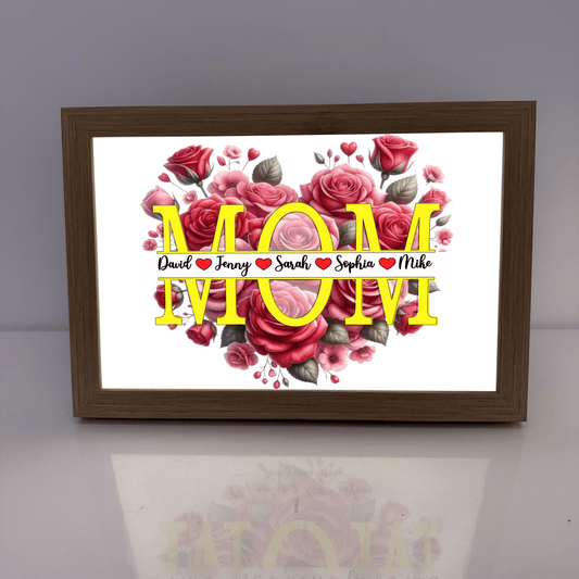 ulovis Picture Frame Light Box Personalized LED Flower Heart Light Box